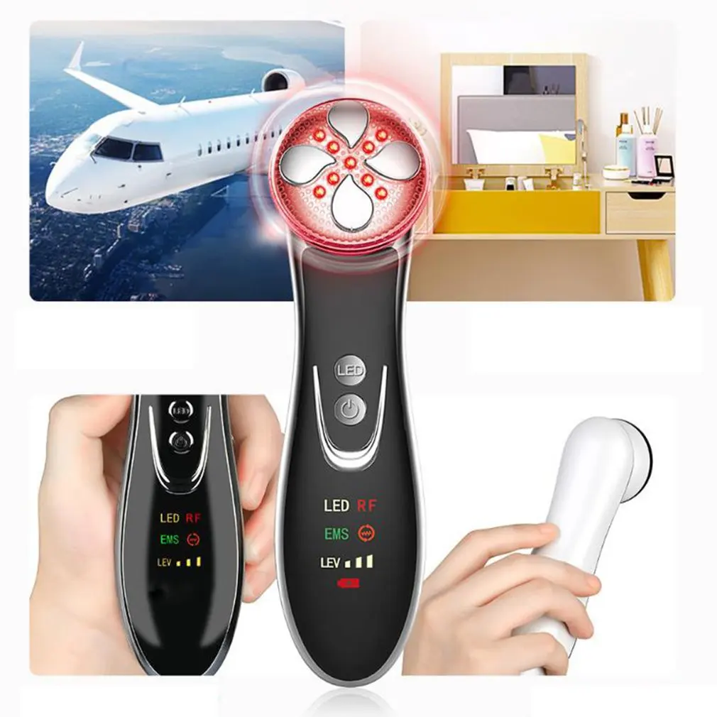 Goedkoop Radiofrequente Machine Ultrasone Facial Kosmetiek Apparatuur Huidverstrakking Apparaat Stimulator Gezicht Licht Therapie Verjonging