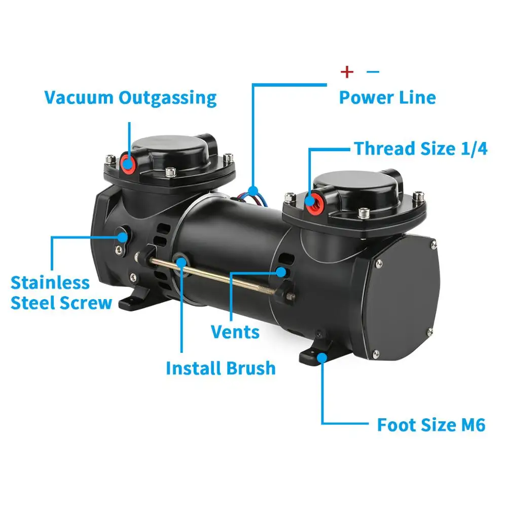 GZ 35B 160 Вт маленький Электрический вакуумный насос 70Л/мин мини мембранный микро