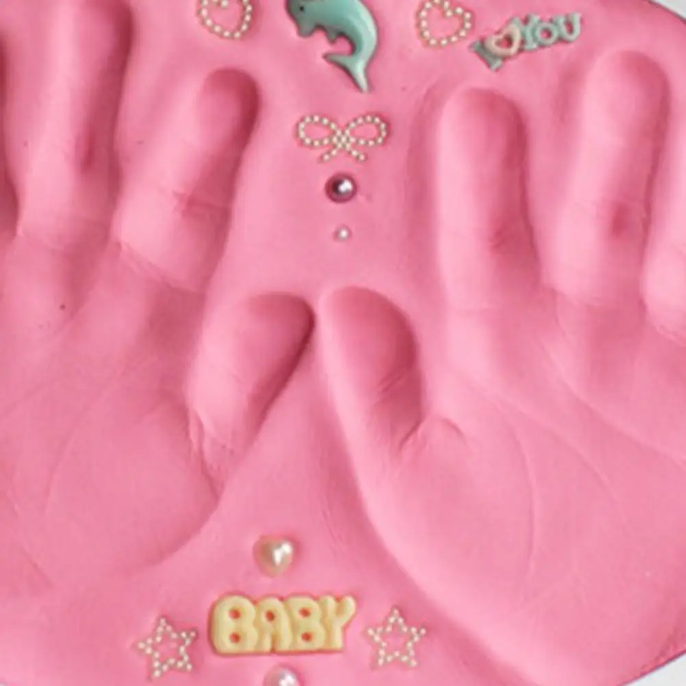 

Baby Hand Print Footprint Imprint Kit Baby Handprint Mud And Foot Print Baby Souvenirs Baby Foot Mold Hundred Days Gift