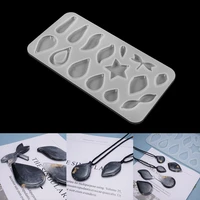 silicone casting mold for diy resin jewelry pendants 15 shapes silicone casting mold tools for jewelry making clay epoxy resin