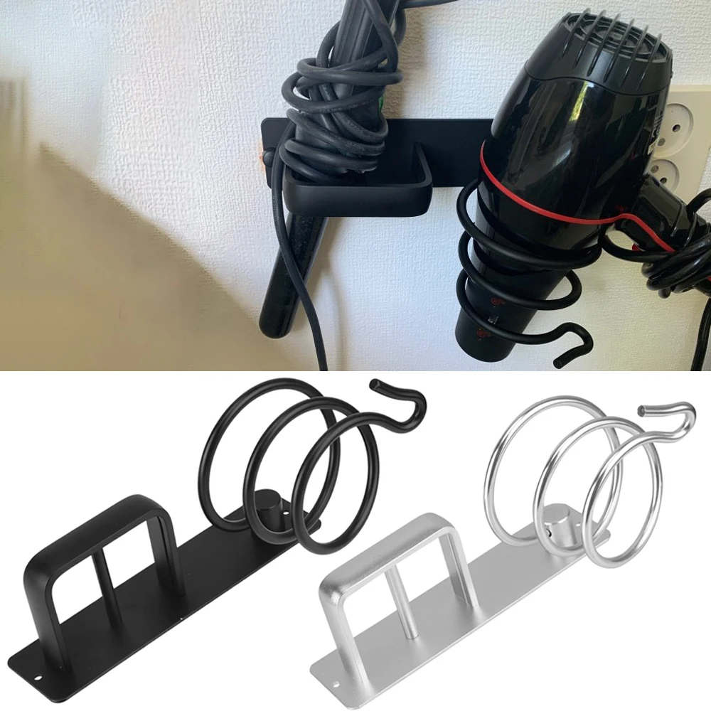 

Hair Dryer Holder Rack Organizer Wall Mounted Hair Straightener Holder Storage Rack Bathroom Shelf Storage Accessories