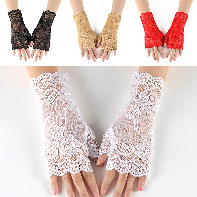

Горячая Распродажа матросский танцевальный длинный без пальцев сексуальные кружевные перчатки женские полупальцевые ажурные перчатки же...