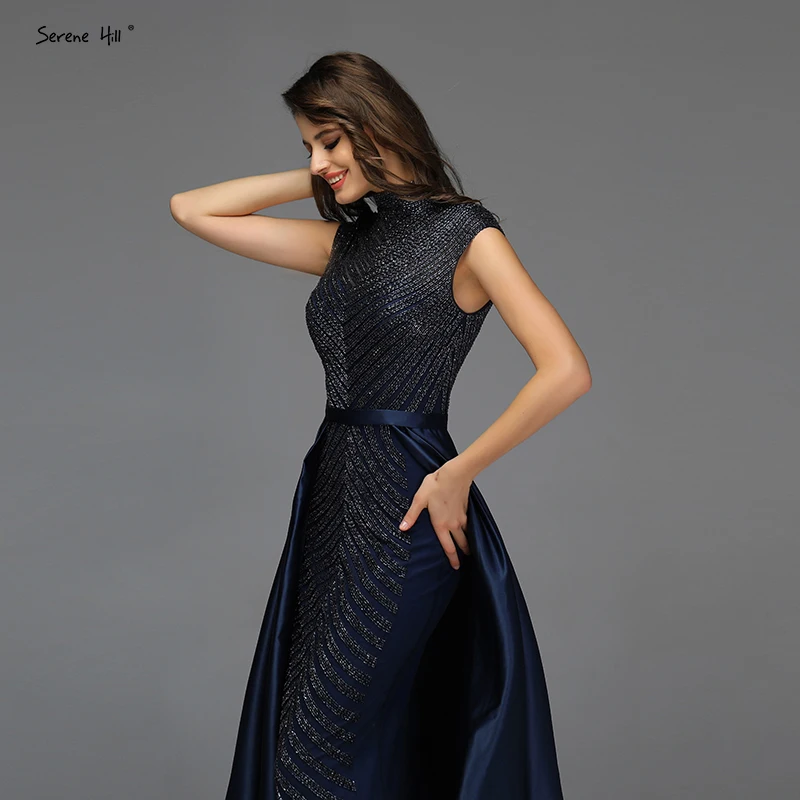 Бальное платье без рукавов с бисером свадебное высоким горлом весна лето