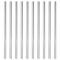 a package of 10 laboratory glass mixing rods with round ends for science laboratory kitchen and science education 10