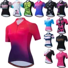 Джерси для велоспорта, женская одежда для велоспорта с коротким рукавом, дышащие велосипедные рубашки, быстросохнущая одежда для велоспорта, куртки