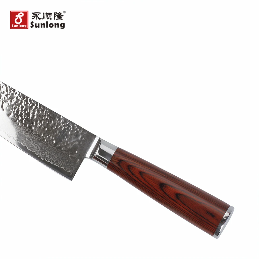 Нож шеф-повара Sunlong 8 дюймов японский нож из дамасской стали Gyuto с красной