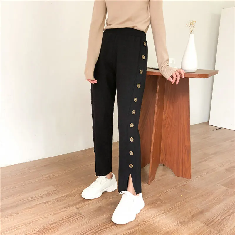 Хит продаж осенние черные женские брюки HziriP с эластичным поясом повседневные
