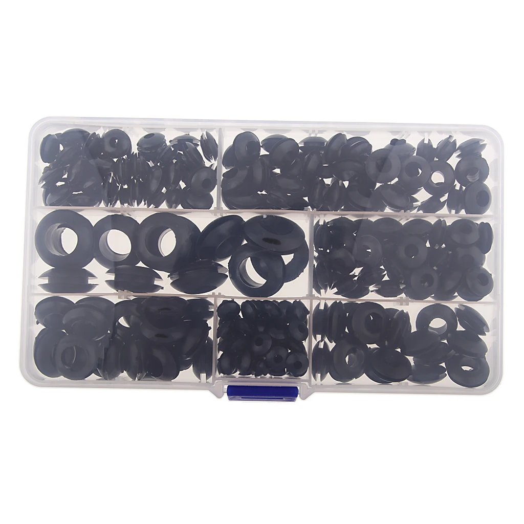 

260 X ASSORTED FORM A BLACK RUBBER WIRE WASHERS M3 M5 M6 M8 M10 M12 KIT