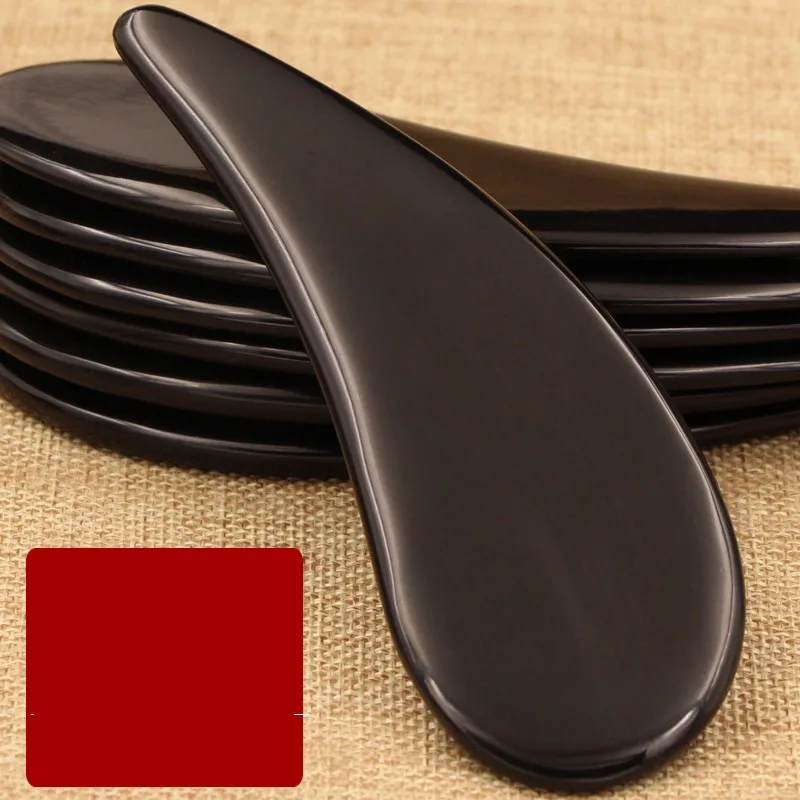 Массажная доска гуаша из рога буйвола массажная для тела лица глаз точечный