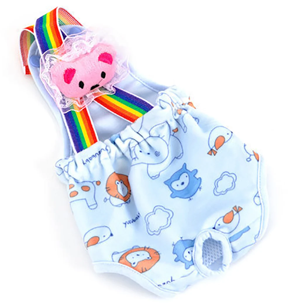 Blue Подгузник для собак Моющиеся Многоразовые прокладки Pantie собака хлопковый подгузник с подтяжками для женщин собак анти-притеснения товары для домашних животных - Цвет: Blue