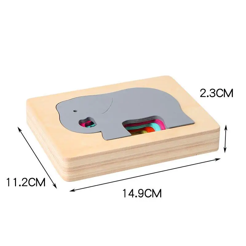 

Kids Wooden Toys for Children Animal Carton 3D Puzzle Multilayer Jigsaw Puzzles Baby Toys Child Early Educational Aids Kids Gift