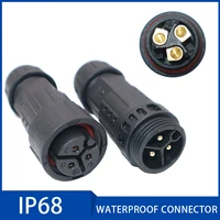 ip68 waterproof connector m19 electrical cable connector screw locking plug socket conector 2 3 4pin 7 10 5mm wire junction box