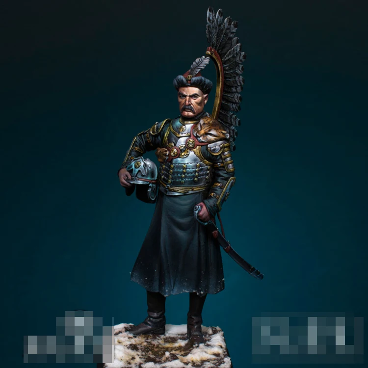 1/24 полированный Крылатый Hussar смоляная модель GK разобранный и Неокрашенный