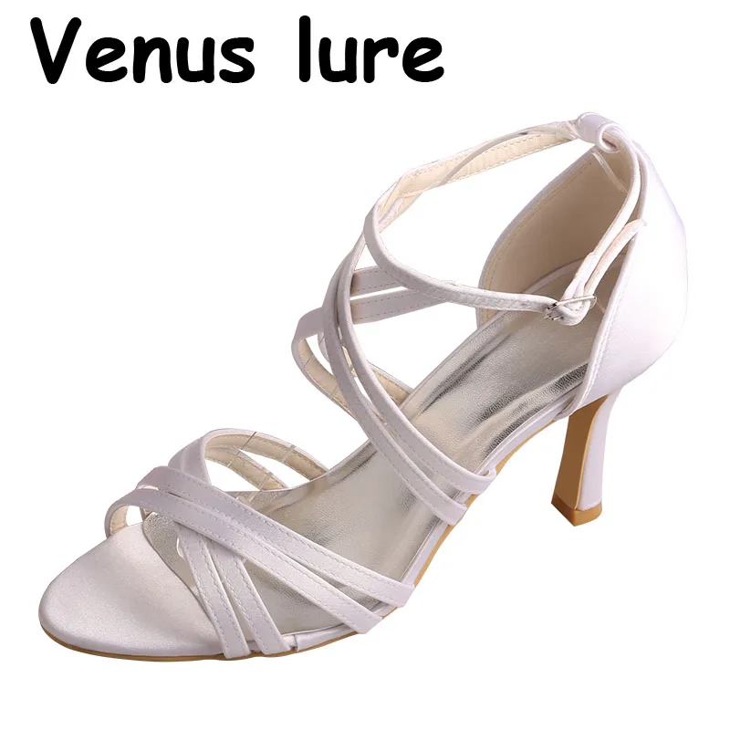 

Женские винтажные свадебные туфли Wedopus, белые летние сандалии, Размер 8