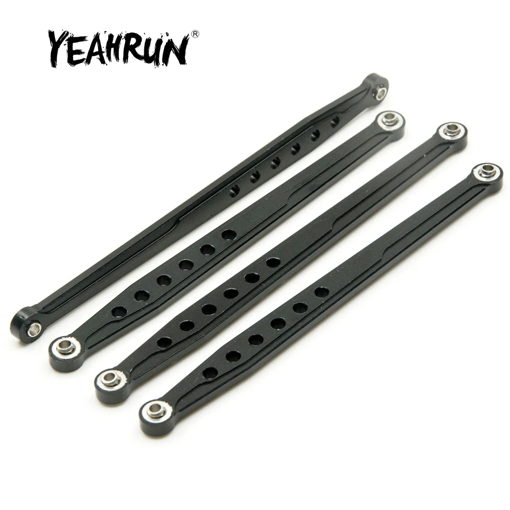 

YEAHRUN 4pcs Aluminum Front/Rear Lower Suspension Link Rod Linkage for Axial SCX10 SCX049 1/10 RC Model Car Upgrade Accessories