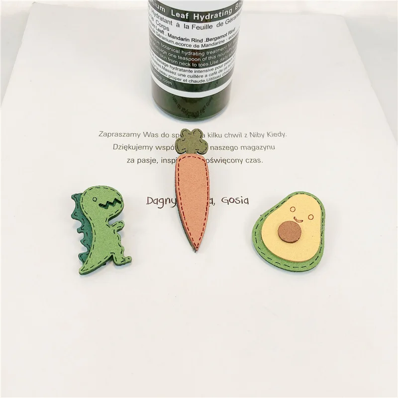 Новинка милая заколка для волос в виде моркови авокадо динозавра Детские волосы