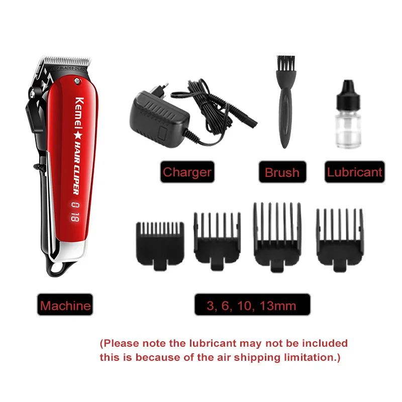 Kemei professional hair trimmer cordless Hair cutter barber clipper for men LCD display beard | Бытовая техника