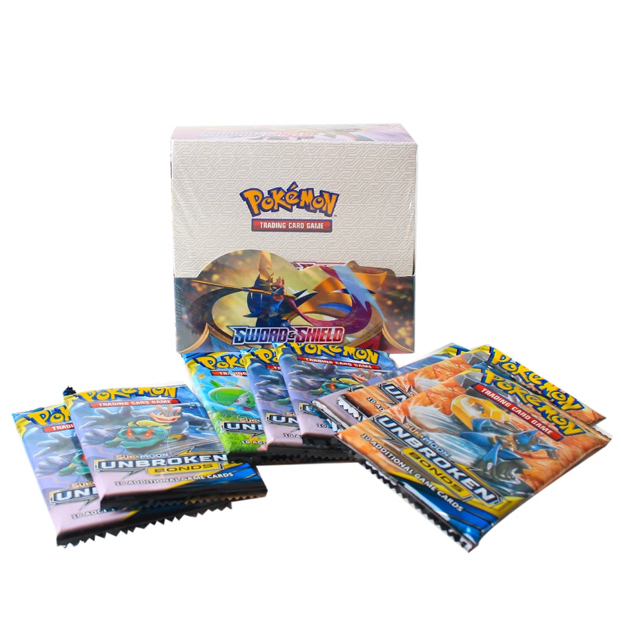 324pcsbox pokemon cards sun moon lost thunder english trading card game evolutions booster box collectible kids toys gift free global shipping