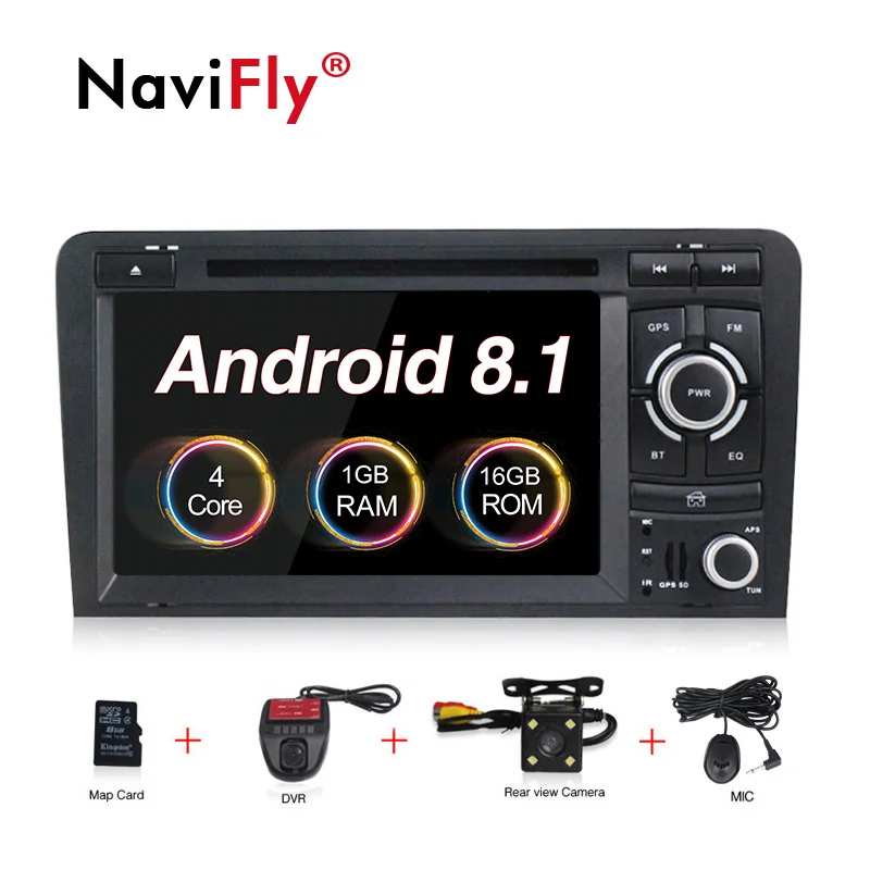 Android8.1 2Din TDA 7851 автомобильный мультимедийный плеер для Audi A3 S3 RS3 2002-2013 с радио bt WiFi DVD