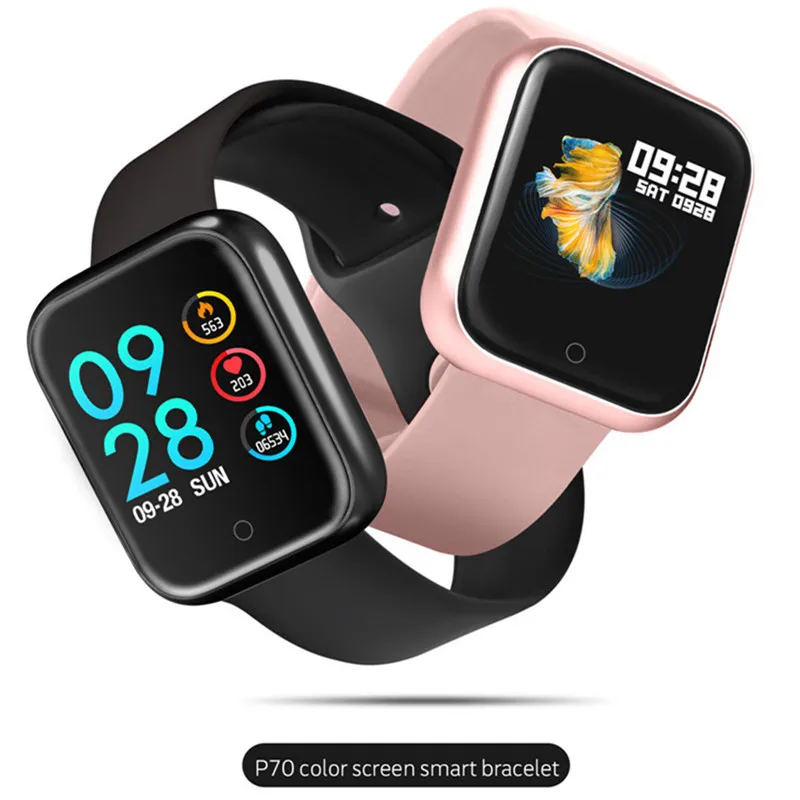 P70 Смарт часы Bluetooth 42 мм крови Давление кислорода в монитор сердечного ритма
