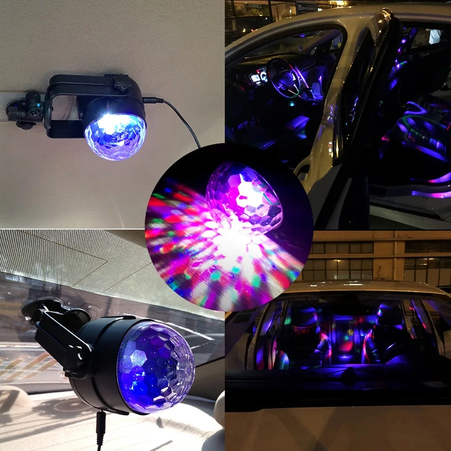 Цветная (RGB) Авто-Стайлинг DJ светильник пульт дистанционного управления Мини RGB 6