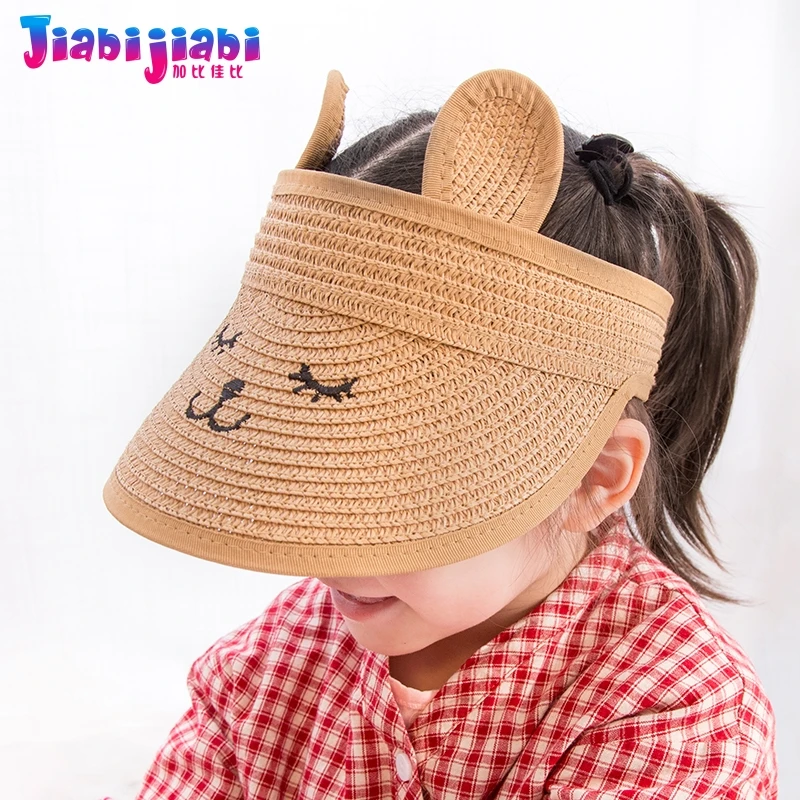 Детская летняя соломенная шляпа для мальчиков УФ-Солнцезащитная Бейсболка