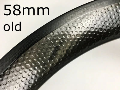 58mm clincher Бескамерная автомобильная шина 45/50/58/80 мм улыбающегося Гольф поверхности Углеродные Диски велосипед довод Трубчатые колеса специальной тормозной поверхности - Цвет: 58mm clincher