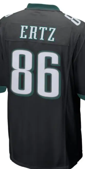 

Вышитая Американская футболка Zach Ertz для мужчин, женщин, мужчин, детей, Молодежная Футболка с черными орлами
