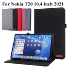 Чехол для Nokia T20 T 20 2021 TA-1392, Модный чехол для планшета из искусственной кожи в джинсовом стиле с подставкой для карт для Nokia T20 10,4 дюймов 2021