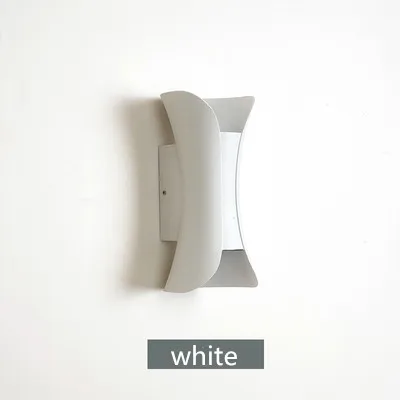 white Современный светодиодный настенный светильник ночник для спальни свет гостиной балкон прохода Настенные лампы в коридор настенные осветительные приспособления лампа - Цвет абажура: white