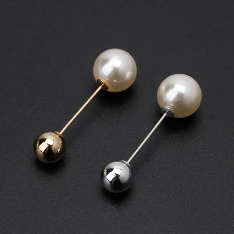 5Pcs Classic Imitation Double Pearl Brooches Sweater Shawl Clip Safety Pin Women 62KE | Украшения и аксессуары