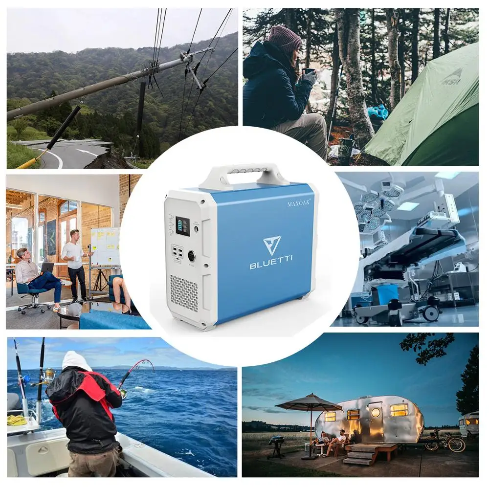 

1000W solar power generator, mobile lithium station, 1500Wh backup battery for camping, outdoor, emergency