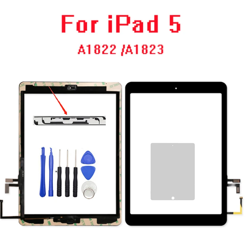 Новый 2017 год A1822 A1823 сенсорный экран для iPad 5 го поколения дигитайзер внешняя ЖК
