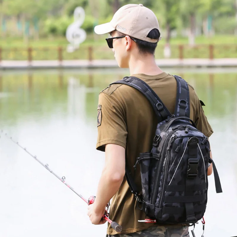 Sports Men Tactical Hiking Backpack Chest Bag Military Fishing Shoulder Sling Climbing Camping