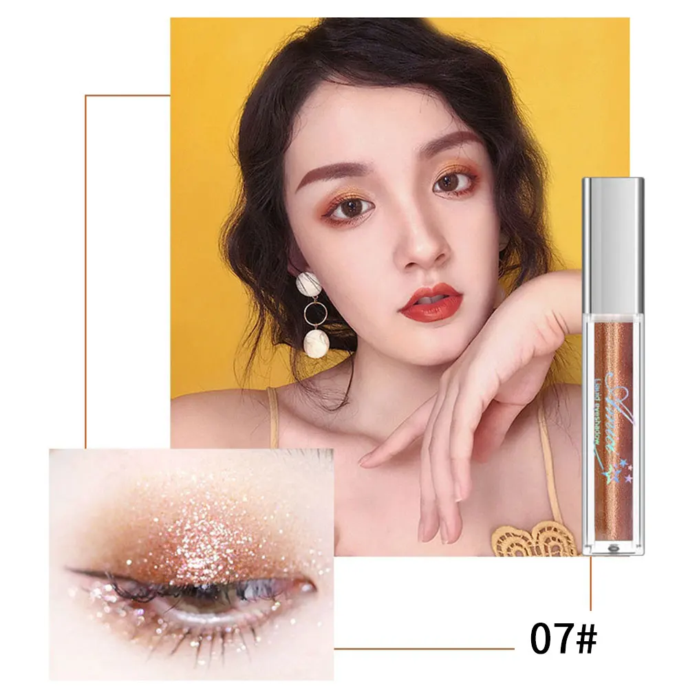 Алмазные жидкие тени для век блестящий осветлитель хайлайтер палитра макияж