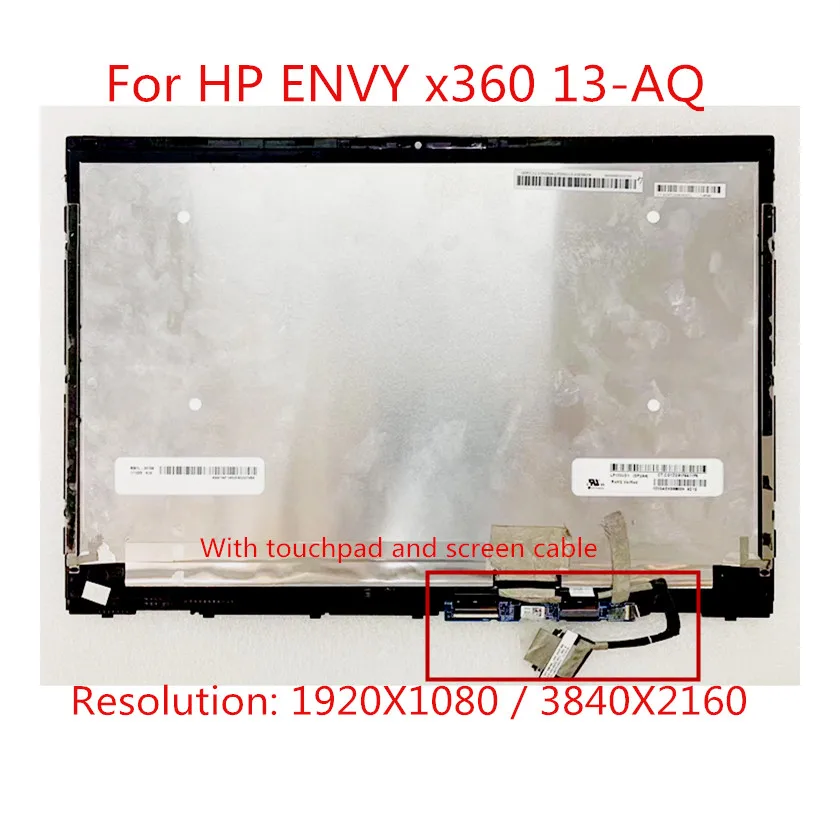 

L53379-001 For HP ENVY 13-AQ 13T-AQ000 13T-AQ100 13-AQ0011MS TPN-W144 FHD LCD touch screen digital screen assembly FHD UHD