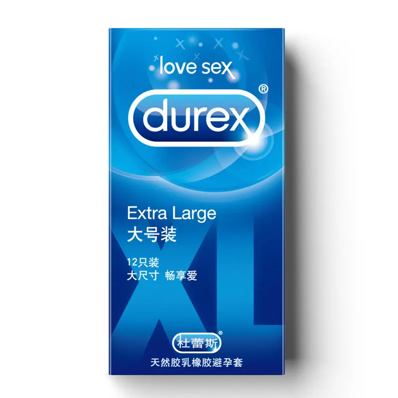 Презервативы Durex XL очень большие 56 мм тонкие смазка секс-игрушки натуральный