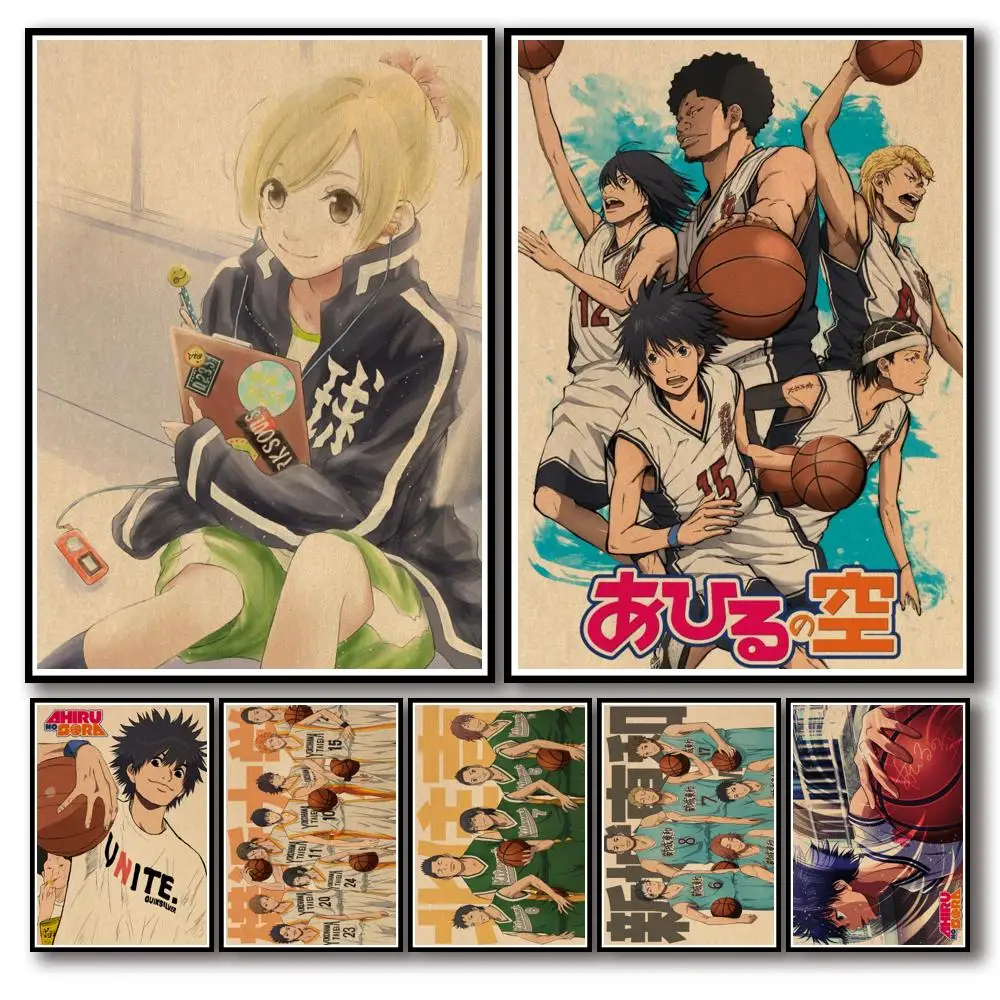 

WTQ аниме ретро постер Ahiru No Sora Sky of The Duck Картина на холсте аниме постеры настенный Декор постер настенное искусство картина домашний декор