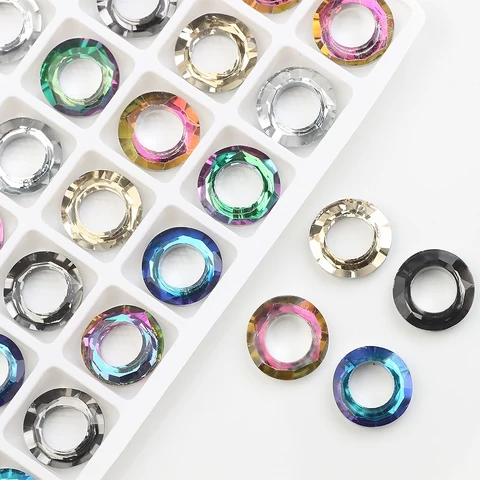 Стеклянные бусины Kingshine круглые AB 8/10/14 мм