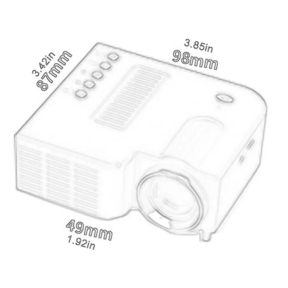 

Mini Portable Video Projector LED WiFi Projector UC28C 1080P Video Home Cinema Movie Game Cinema Office Video Projector black