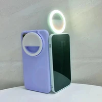 fill light phone cases for iphone 11 12 pro max xr ring flash lamp protective cover intelligent three speed beauty live selfie