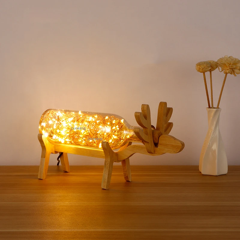 Современные светодиодсветодиодный деревянные настольные лампы в скандинавском