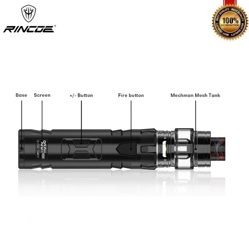 Оригинальный набор Rincoe Mechman 80 Вт Vape с питанием от 18650 батареи 4 5 мл мехман сетчатый
