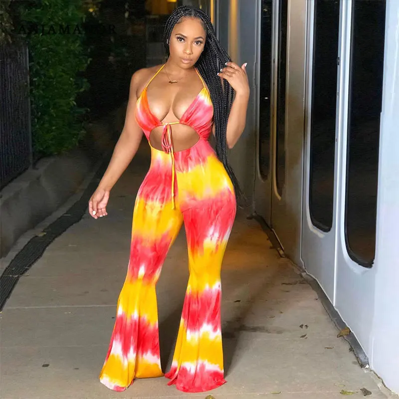 Женский комбинезон с завязками ANJAMANOR Летний открытой спиной и D64 AD26 2020|Женские