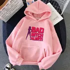 Женский свитшот в стиле Харадзюку, Розовый Повседневный пуловер с капюшоном и принтом надписи Bad Bitch, Осень-зима 2020