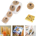 500 шт.рулон крафт-бумаги Бумага спасибо Стикеры s уплотнение Labes Щенячий патруль принтом 1 дюйм подарочная упаковка стикер для канцелярских товаров Стикеры