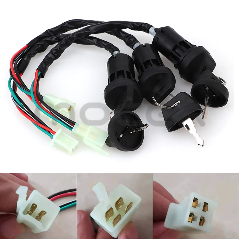 Универсальный 4-контактный ключ зажигания для мотоциклов китайских квадроциклов