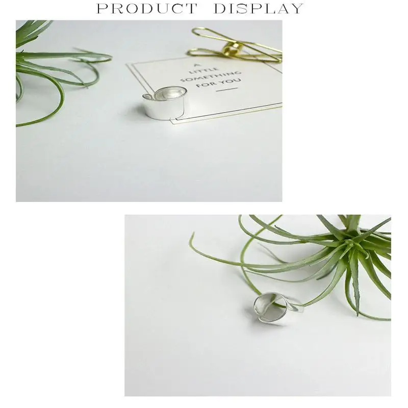 

DUOYING 2020 New Real Pure Silver Color Jewelry Korean Simple Big Smooth Rings for Women Wedding Finger Open Ring Anillos Anelli