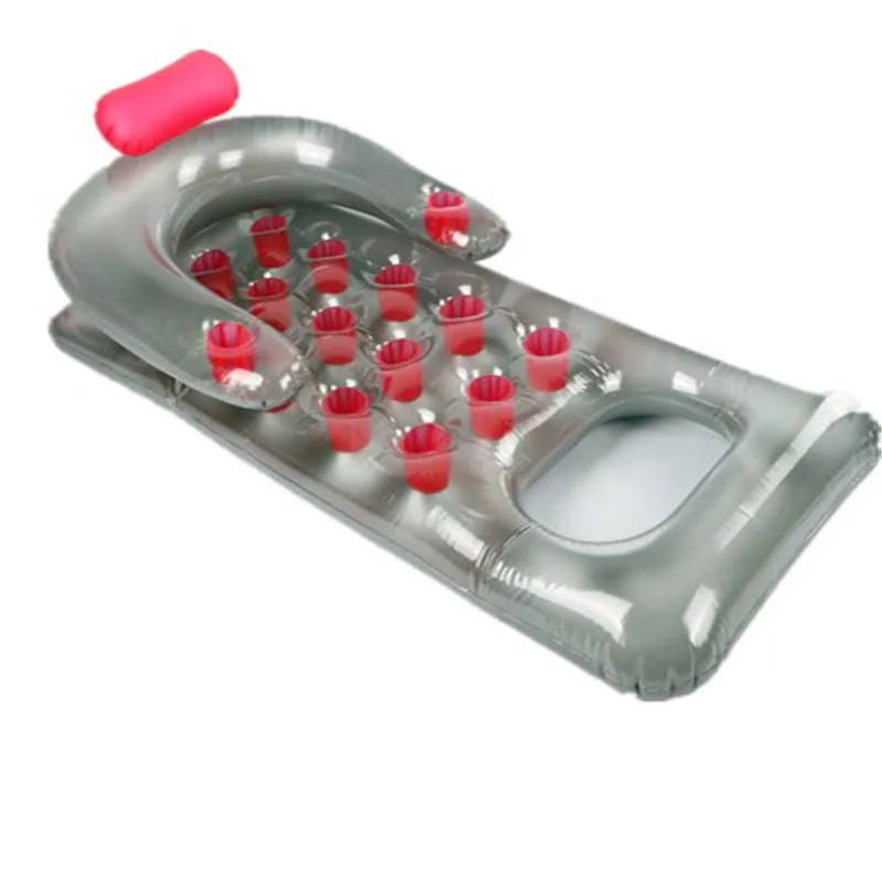 Летние Водные надувные матрасы с 18 держателями для чашек плавающий шезлонг