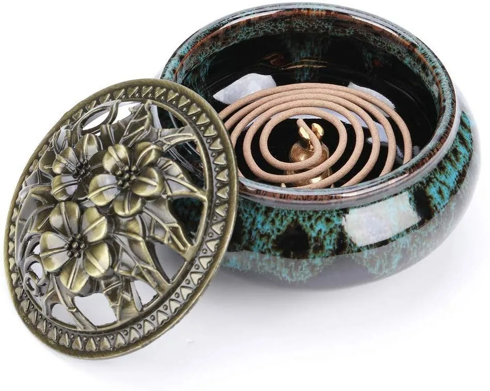 Набор благовоний n Wish с ручной плитой фарфоровая курильница цветами оригинальная